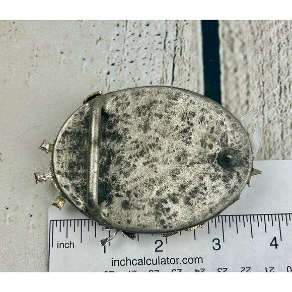 Bling Western Belt Buckle: Upcycled Art Deco Cowgirl Buckle - Picture 3 of 4